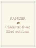Ranger Character sheet  filled out form