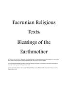 Faerunian Religious Texts: Blessings of the Earthmother