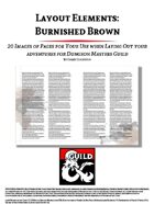 Layout Elements: Burnished Brown