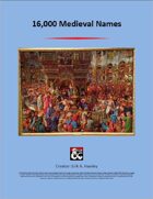 16,000 Medieval Names