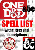 One DND & 5e Spell List with Filters and Descriptions