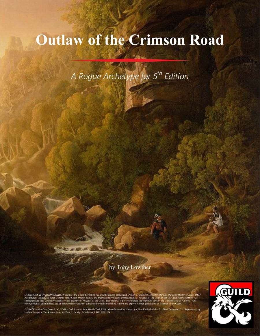 Outlaw of the Crimson Road Rogue Archetype Option Dungeon Masters