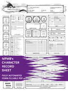 Character Sheet - MPMB's fully-automated Printer Friendly character generator