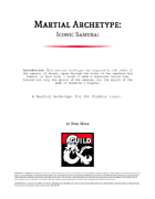 Martial Archetype: Iconic Samurai