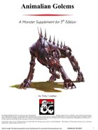 [5e] Monster Statblocks: Animalian Golems
