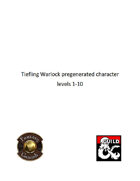 Pregenerated Character - Tiefling Warlock FG version