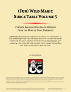 (Fun) Wild Magic Surge Table Vol. 3
