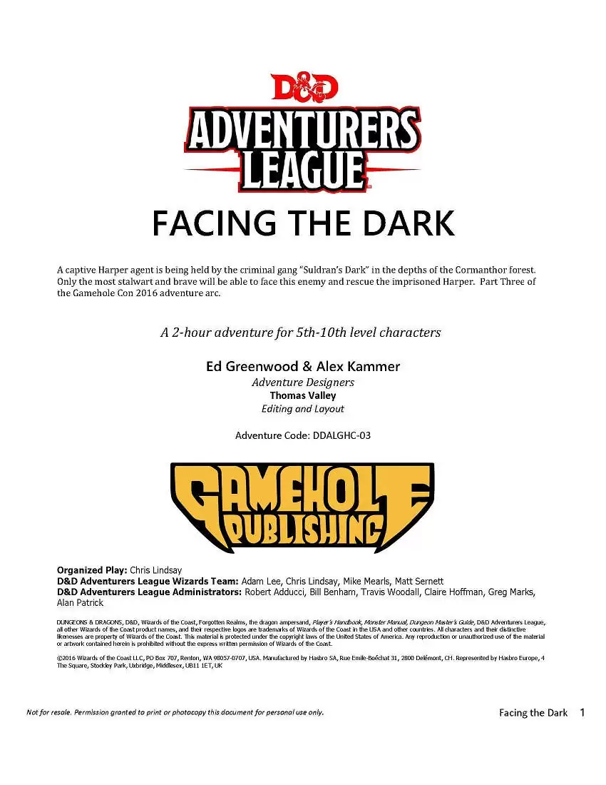 CCC-GHC-03 Facing the Dark - Dungeon Masters Guild | Starfinder Infinite, image size:850x1100