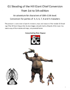 G1 Steading of the Hill Giant Chief Conversion from 1st to 5th edition