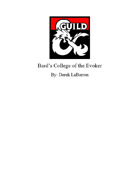 Bard College: College of the Evoker