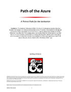 Path of the Azure primal path for barbarians