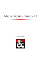 Magic items - Volume I