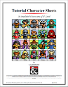 Tutorial Character Sheets