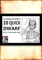 20 Quick Dwarf NPCs