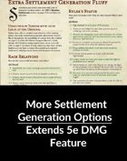 Extra Settlement Generation Tables