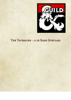 Tavernier (Bard Subclass)