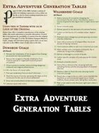 Extra Adventure Generation Tables