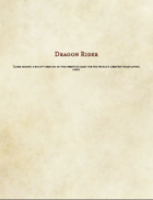 Dragon Rider Prestige Class