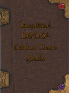 Simplified 5e Cleric Spellbook