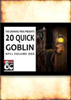 20 Quick Goblin NPCs