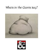 Whats in a Giants Bag