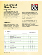 Homebrewed Class - Tinkerer
