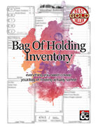 Bag of Holding Inventory Sheet