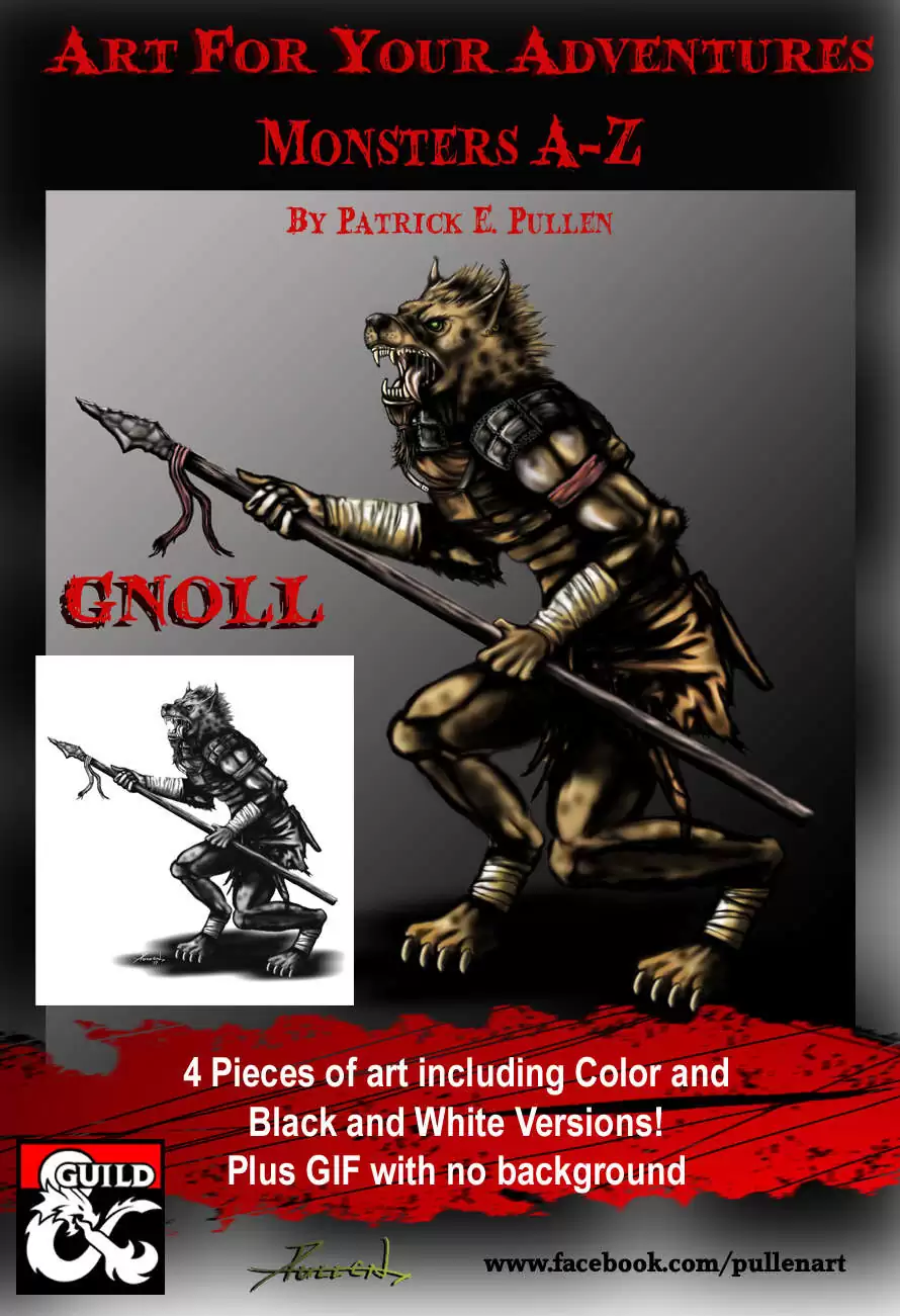 Monster Art Gnoll Dungeon Masters Guild Drivethrurpg