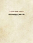 Vampire Prestige Class