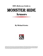 DM's Reference Guide to Monster Hide Armors
