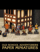 Old School Adventurers Paper Miniatures