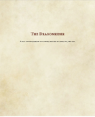 The Dragonrider: Base Class for 5e