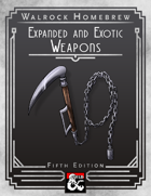 {WH} Expanded and Exotic Weapons, featuring boot daggers, spiked chains, and more!