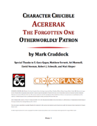 Character Crucible: Acererak (A Warlock Otherworldy Patron for 5E)