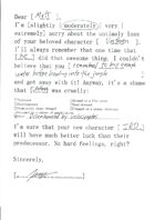 Character Death Apology Form Letter
