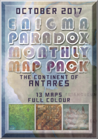 Enigma Paradox Monthly Map Pack: Continent of Antares (Gray printer friendly)