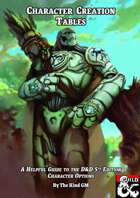 Character Creation Tables