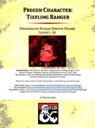 Pregen Character: Tiefling Ranger (Horizon Walker)