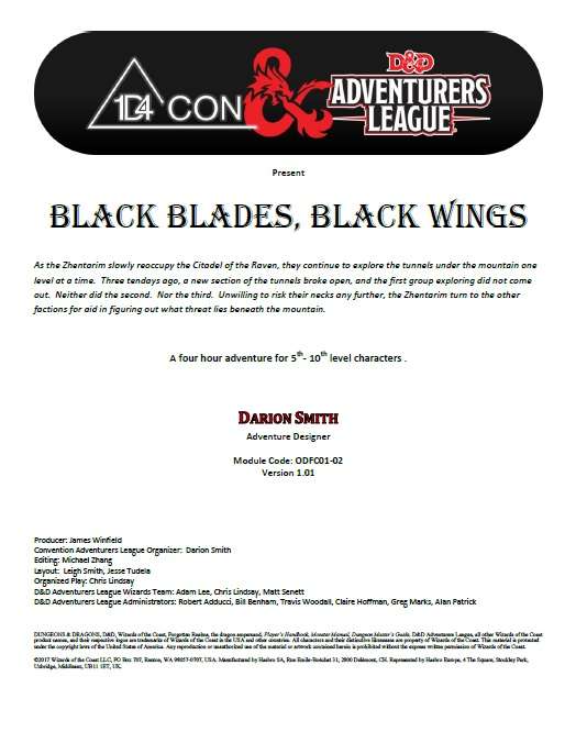CCC-ODFC01-02 Black Blades, Black Wings