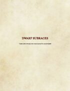 Dwarf Subraces