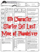 Starter Set Lost Mine of Phandelver 6th Character