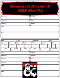 Simple Character Sheet for 5E - Dungeon Masters Guild | DriveThruRPG