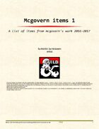 Mcgovern items 1