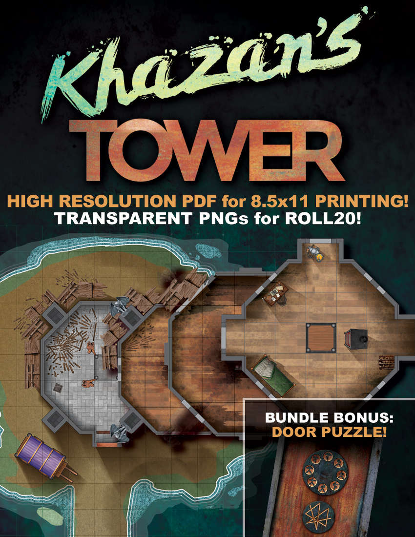Curse of Strahd Khazan's Tower Map for Roll20 or Printout Dungeon