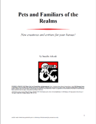 Pets and Familiars of the Realms