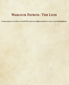 5E D&D Class - Warlock, The Lich