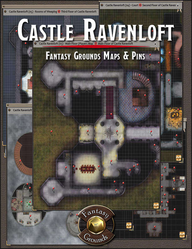 Castle Ravenloft Player Maps Fantasy Grounds & Source Maps, RPG, ro...