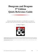 DnD 5e Quick Reference Guide - Dungeon Masters Guild | Dungeon Masters ...