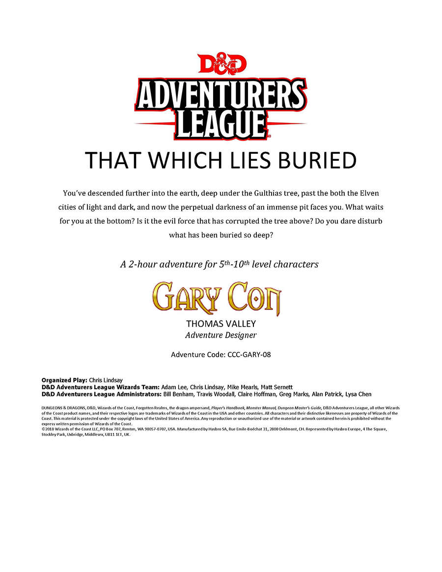 CCC-GARY-08: That Which Lies Buried