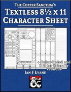 Textless Character Sheet 8.5x11